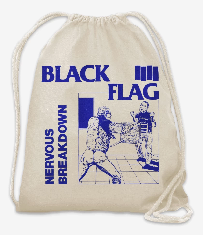 Mochila Blanco de Black Flag Nervous Breakdown