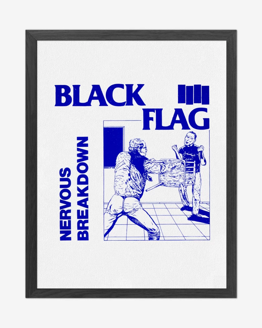 Cuadro decorativo Blanco de Black Flag Nervous Breakdown