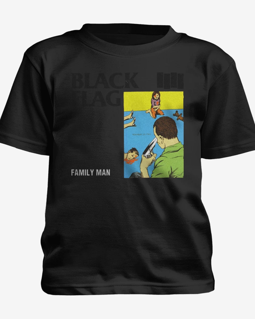 Polera de niño Negro de Black Flag Family Man