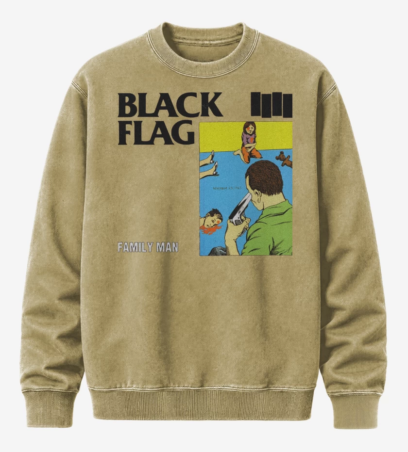 Poleron Polo Acid Wash Beige de Black Flag Family Man
