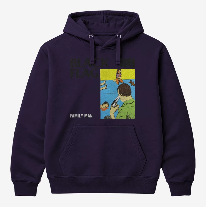 Polerón Canguro Morado de Black Flag Family Man