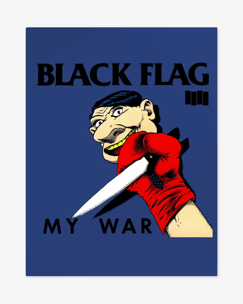 Print metalico Azul Rey de Black Flag My War