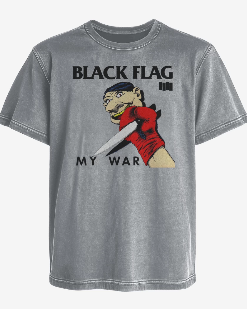 Polera desgastada Black Flag My War