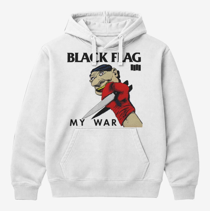 Polerón Canguro Blanco de Black Flag My War