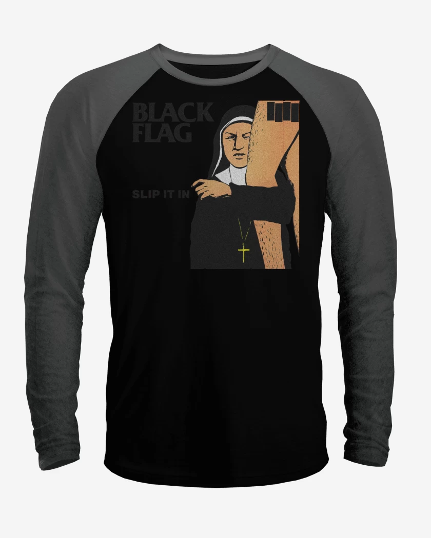 Polera Raglan Black Flag Slip it in