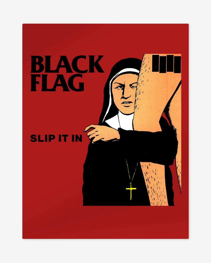 Print metalico Rojo de Black Flag Slip it in