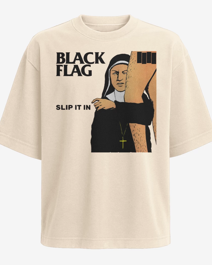 Polera Oversize Black Flag Slip it in