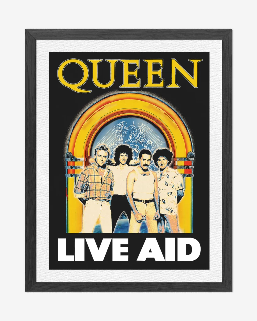 Cuadro decorativo Negro de Queen Live AID