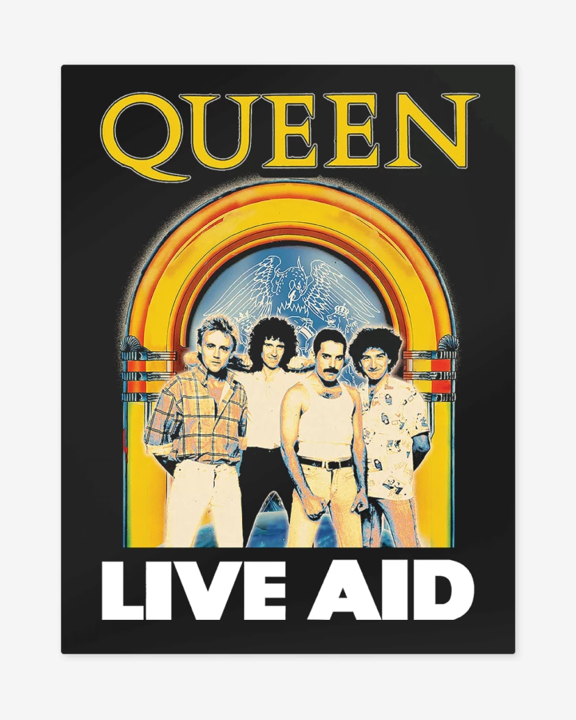 Print metalico Negro de Queen Live AID