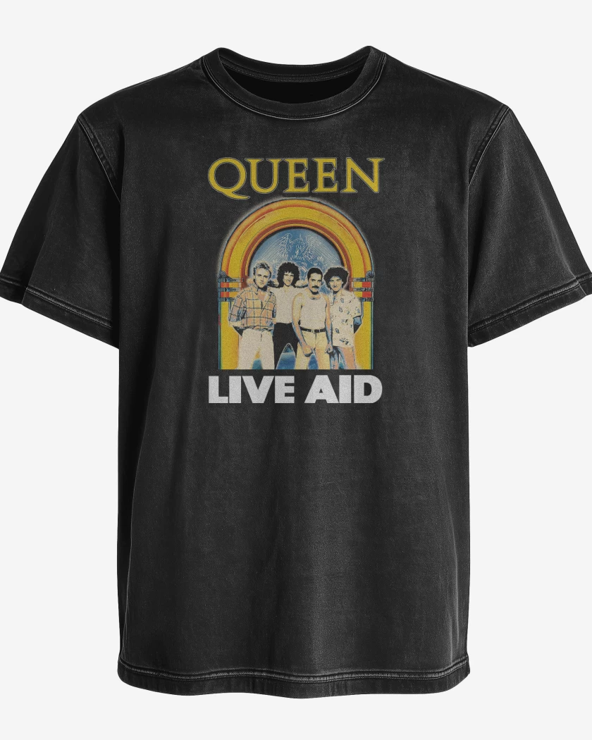 Polera desgastada Queen Live AID