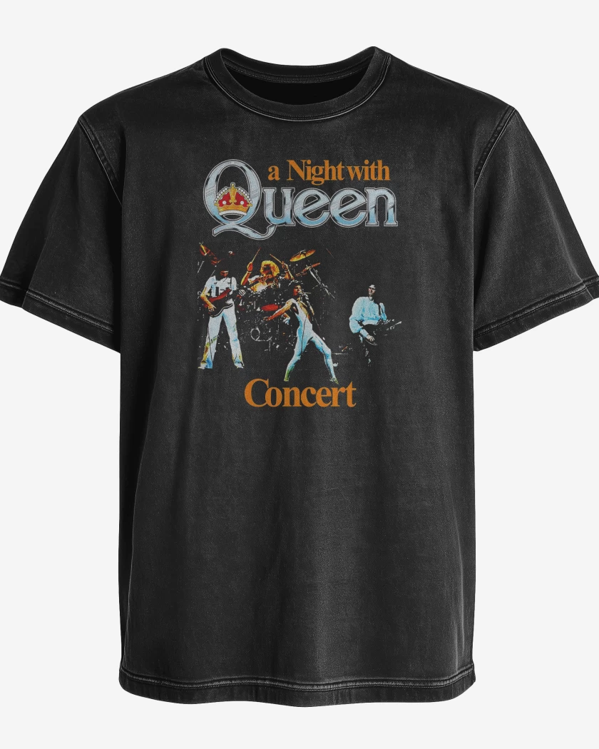Polera desgastada A Night with Queen