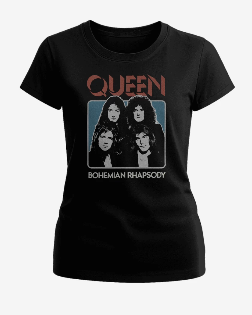 Polera de Mujer Negro de Queen Bohemian Rhapsody