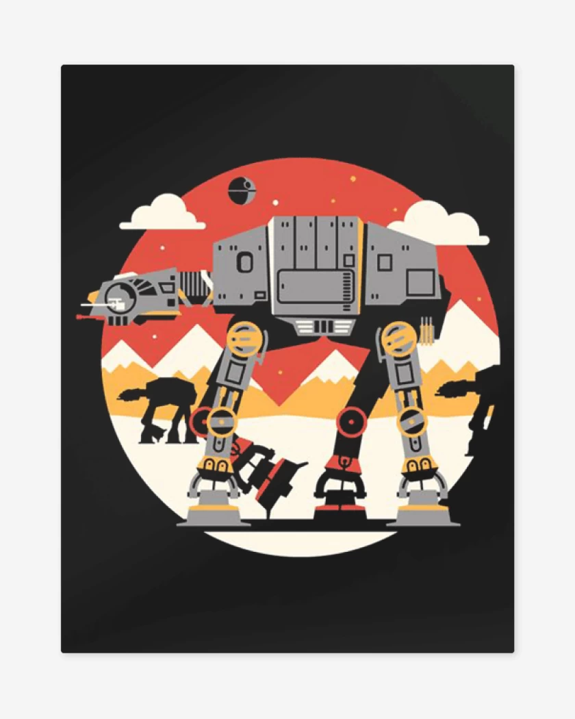 Print metalico Negro de Imperial AT AT