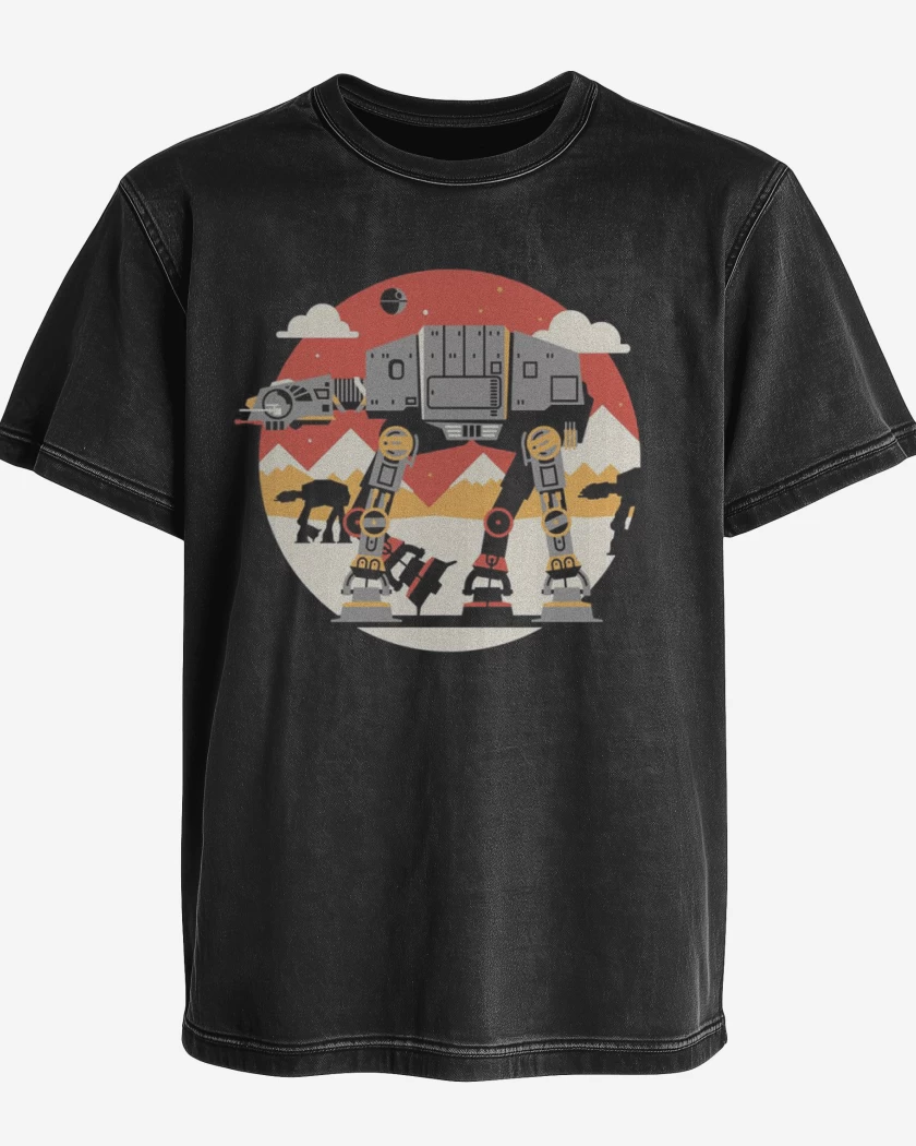 Polera desgastada Negro de Imperial AT AT