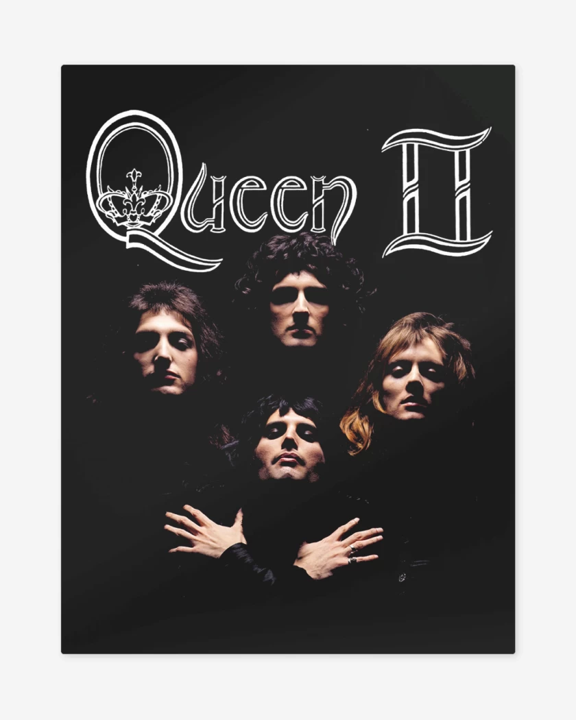 Print metalico Negro de Queen Queen II