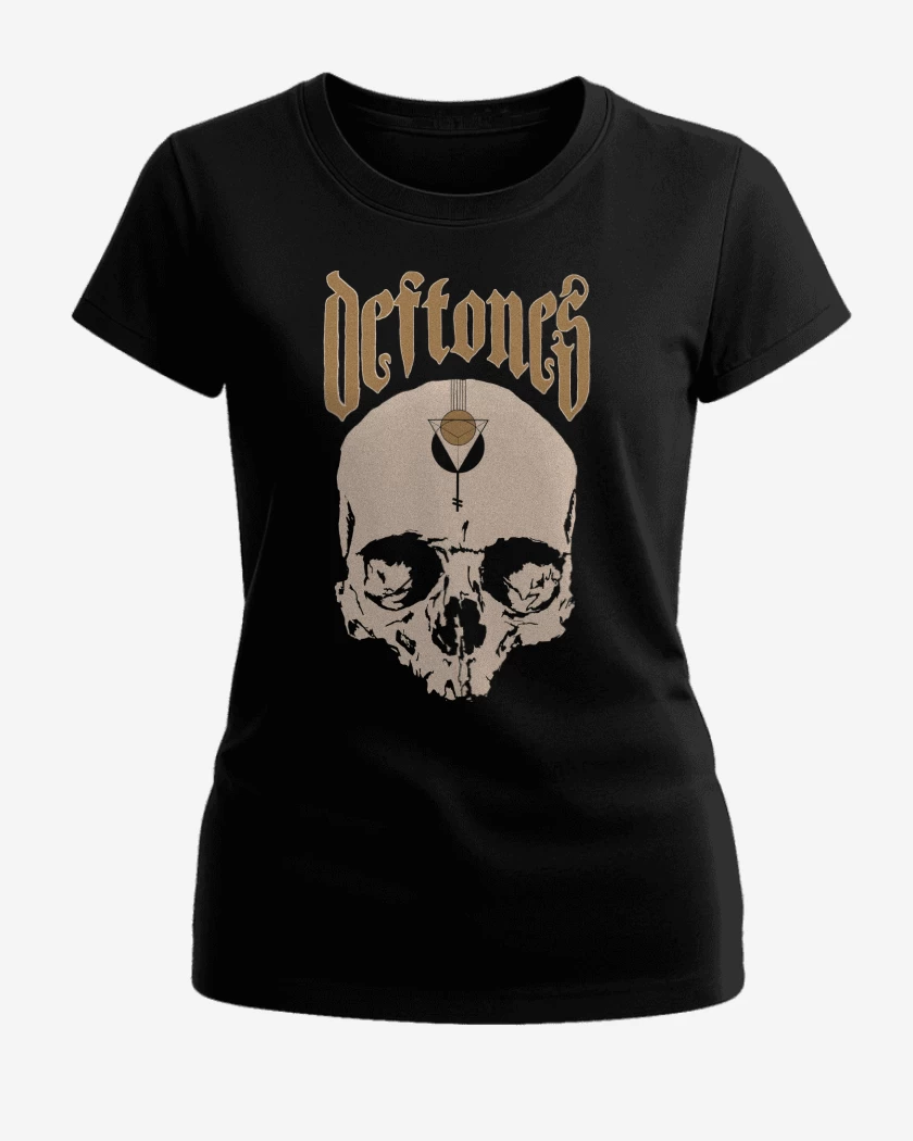 Polera de Mujer Negro de Deftones Calavera