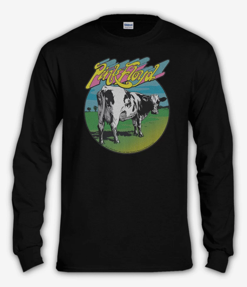 Polera manga larga Negro de Pink Floy Atom Heart Mother 