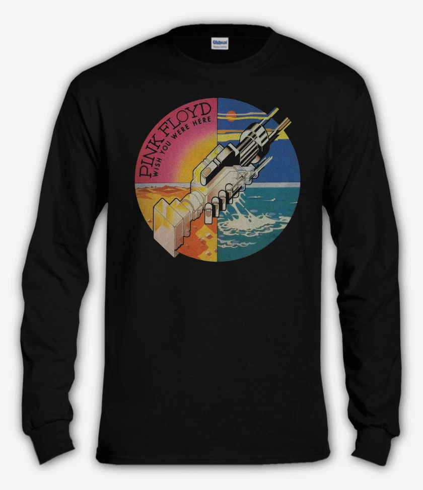 Polera manga larga Negro de Pink Floyd Wish You