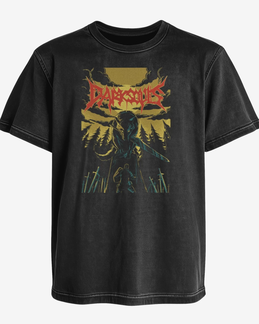 Polera desgastada Negro de Ds