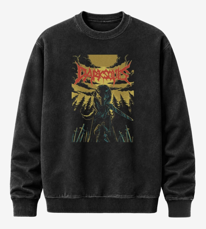 Poleron Polo Acid Wash Negro de Ds