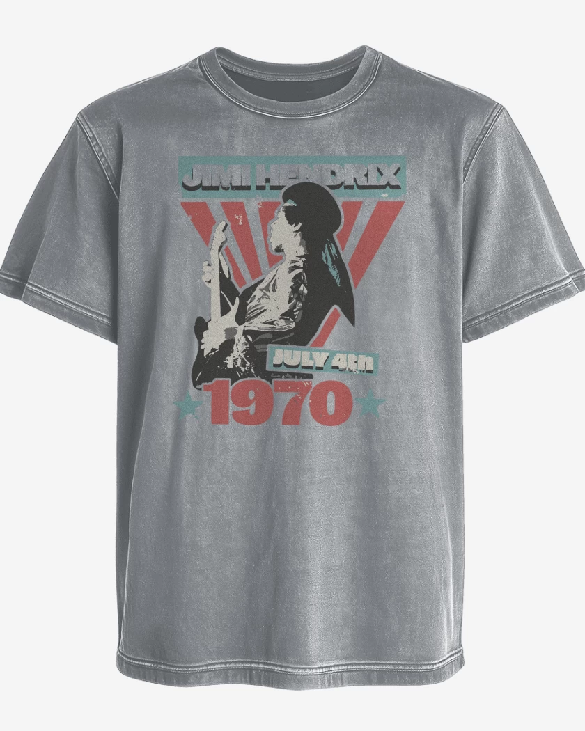 Polera desgastada Jimi Hendrix 1970
