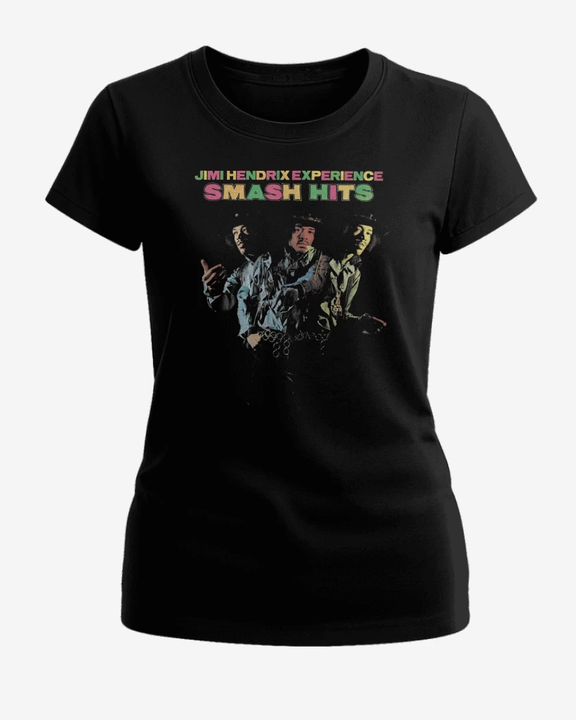Polera de Mujer Negro de Jimi Hendrix Smash Hits