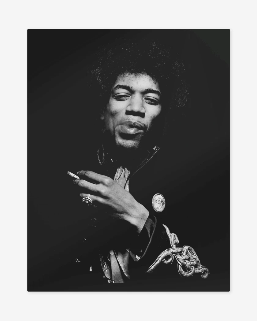 Print metalico Jimi Hendrix Smoking