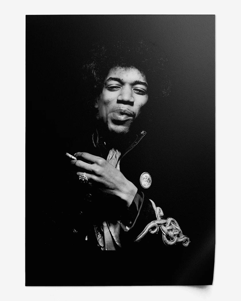Print Jimi Hendrix Smoking