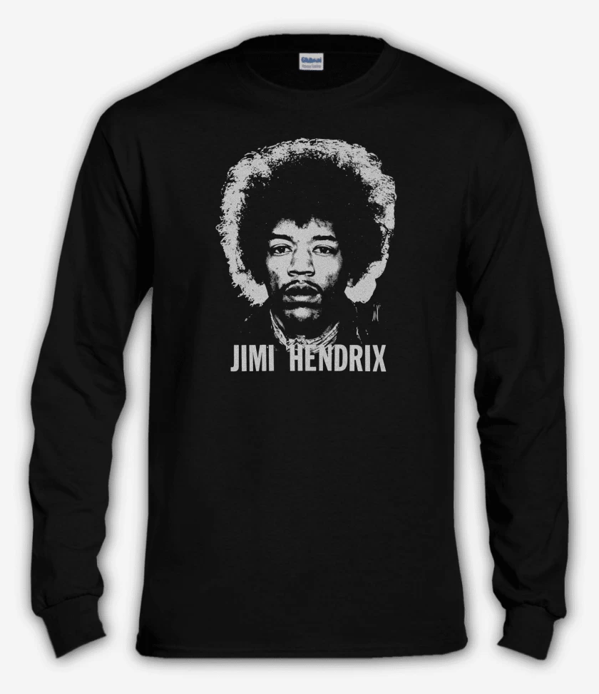 Polera manga larga Negro de Jimi Hendrix Hendrix