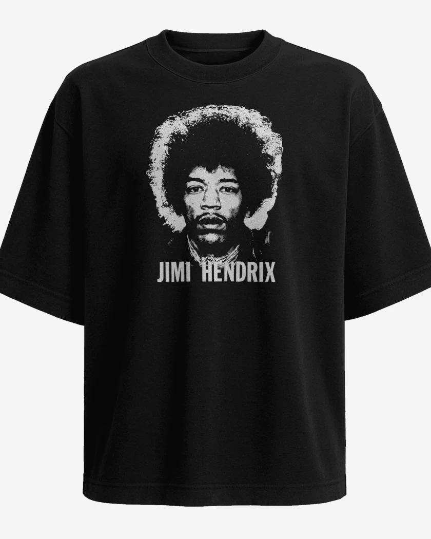 Polera Oversize Negro de Jimi Hendrix Hendrix