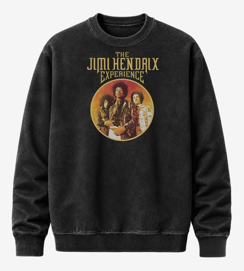 Poleron Polo Acid Wash Negro de Jimi Hendrix Experience
