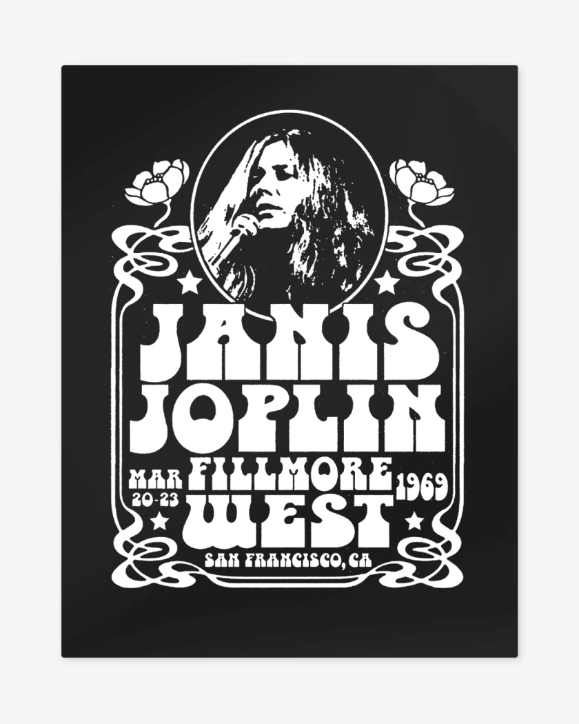 Print metalico Janis Joplin Fillmore West