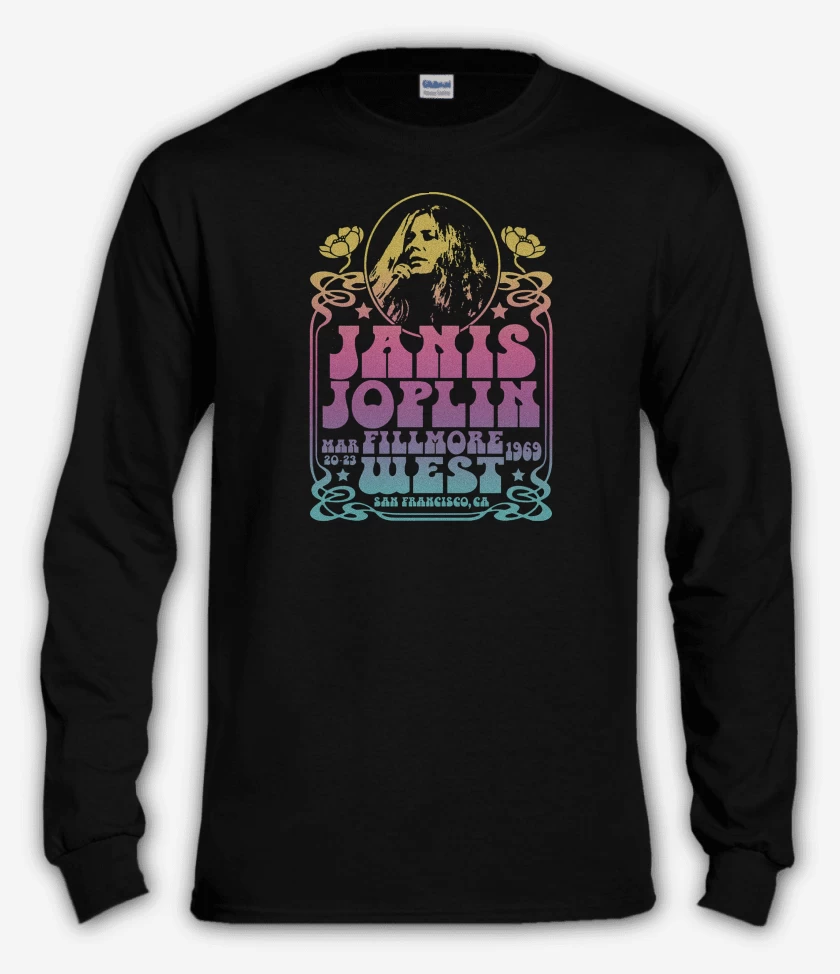 Polera manga larga Janis Joplin Fillmore West Color