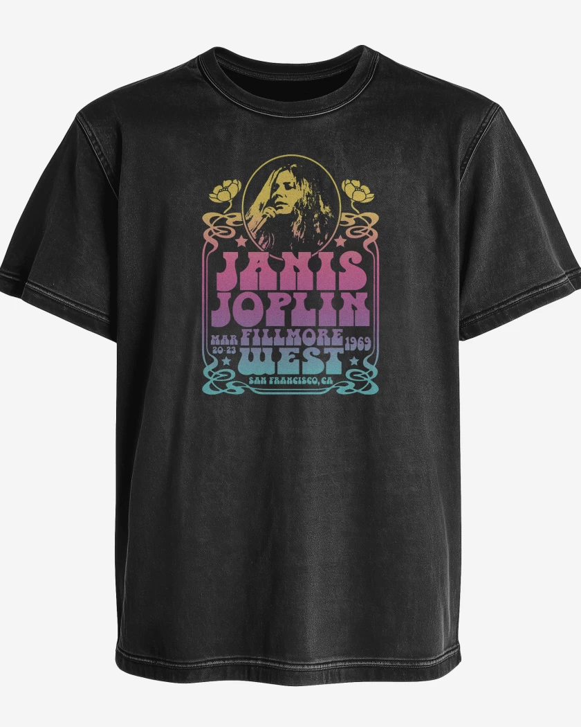 Polera desgastada Janis Joplin Fillmore West Color