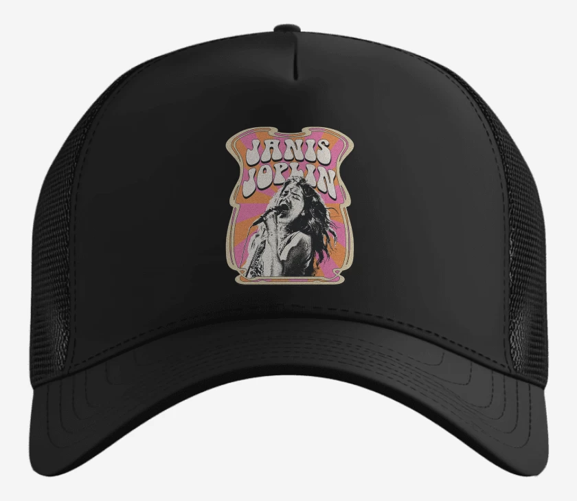 Gorro Negro de Janis Joplin Hippie