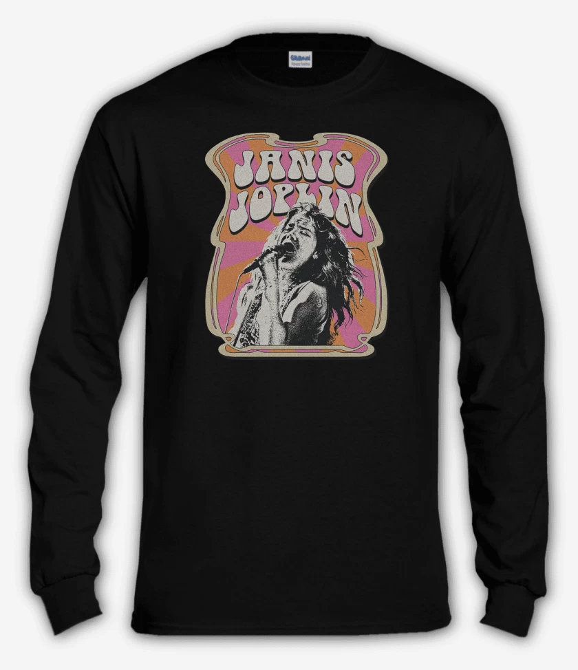 Polera manga larga Janis Joplin Hippie
