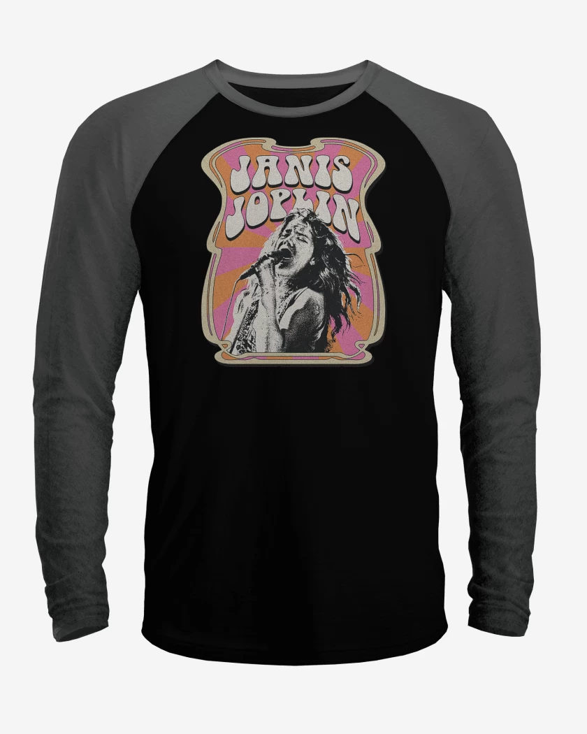 Polera Raglan Janis Joplin Hippie