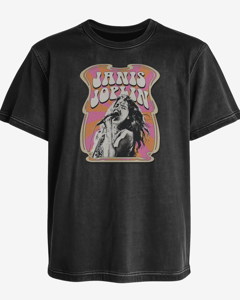 Polera desgastada Janis Joplin Hippie