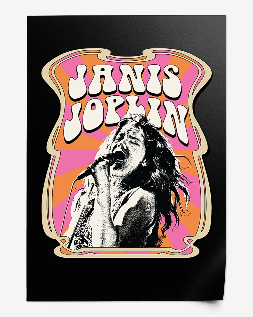 Print Janis Joplin Hippie