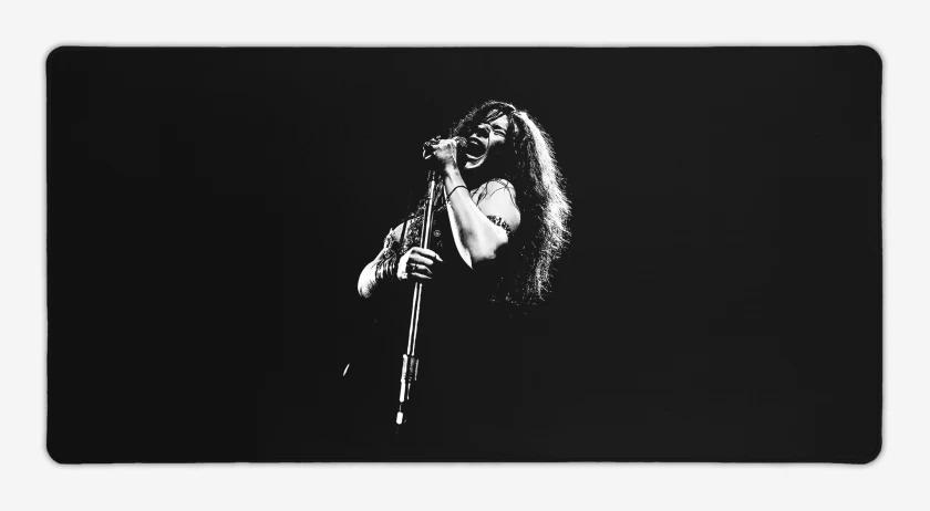 Mouse pad Gamer Negro de Janis Joplin