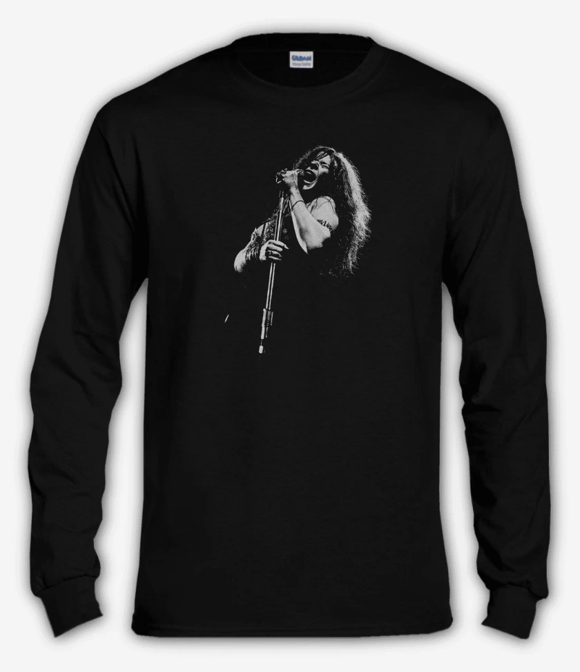Polera manga larga Negro de Janis Joplin