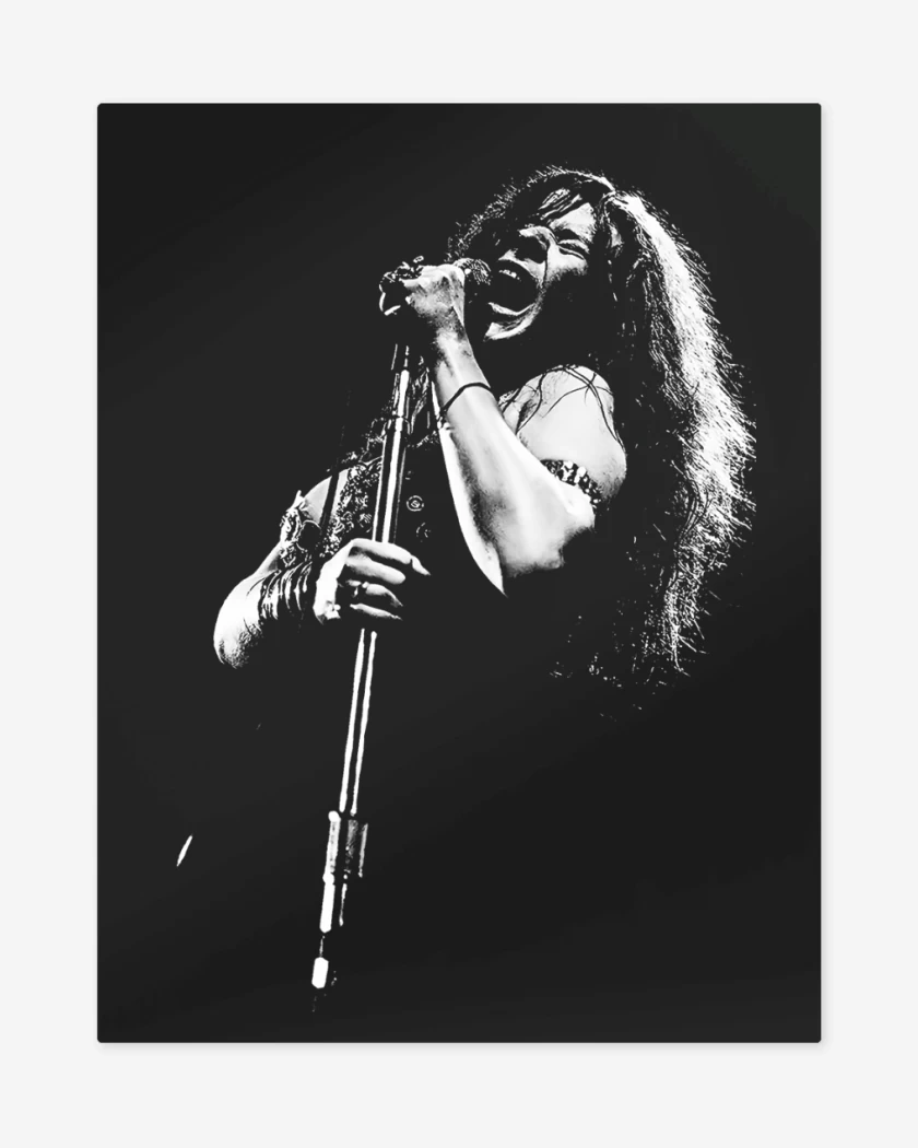 Print metalico Negro de Janis Joplin