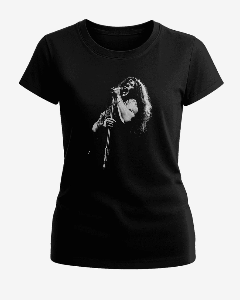 Polera de Mujer Negro de Janis Joplin