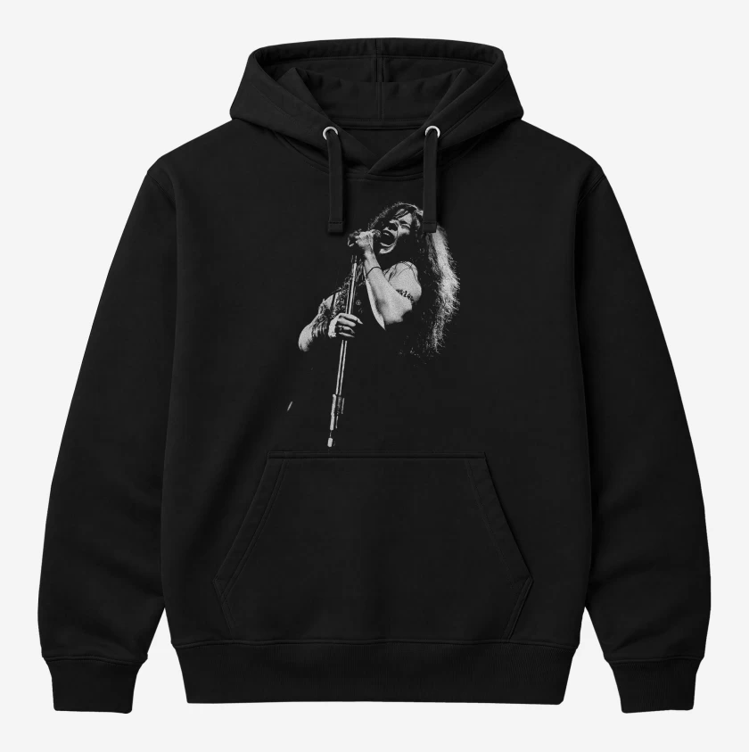 Polerón Canguro Negro de Janis Joplin