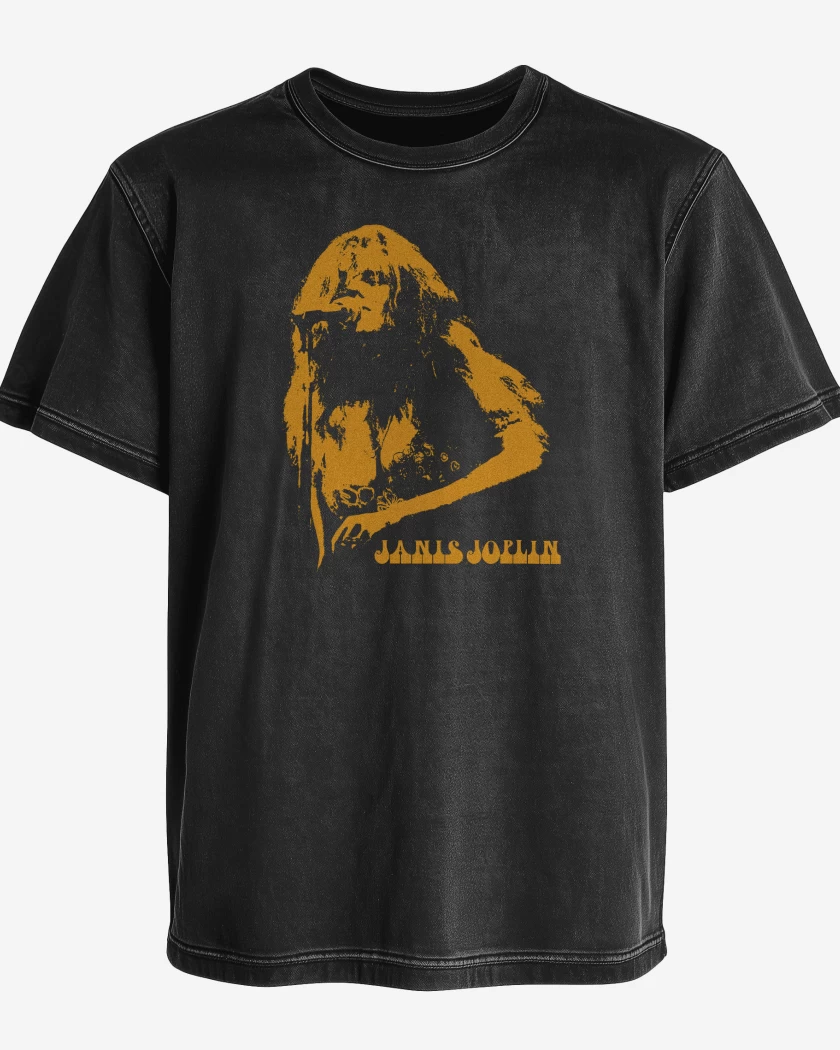 Polera desgastada Janis Joplin Cantando