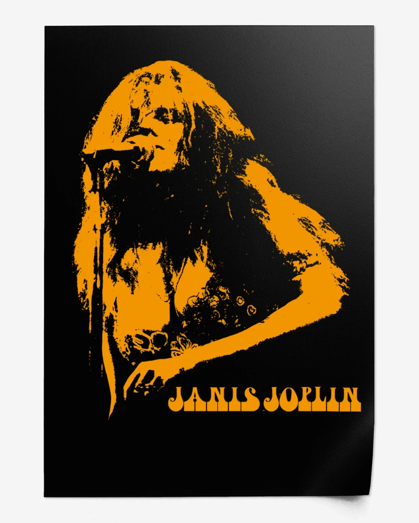 Print Janis Joplin Cantando