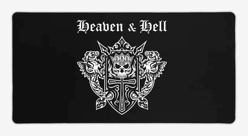 Mouse pad Gamer Negro de Heaven & Hell Logo B