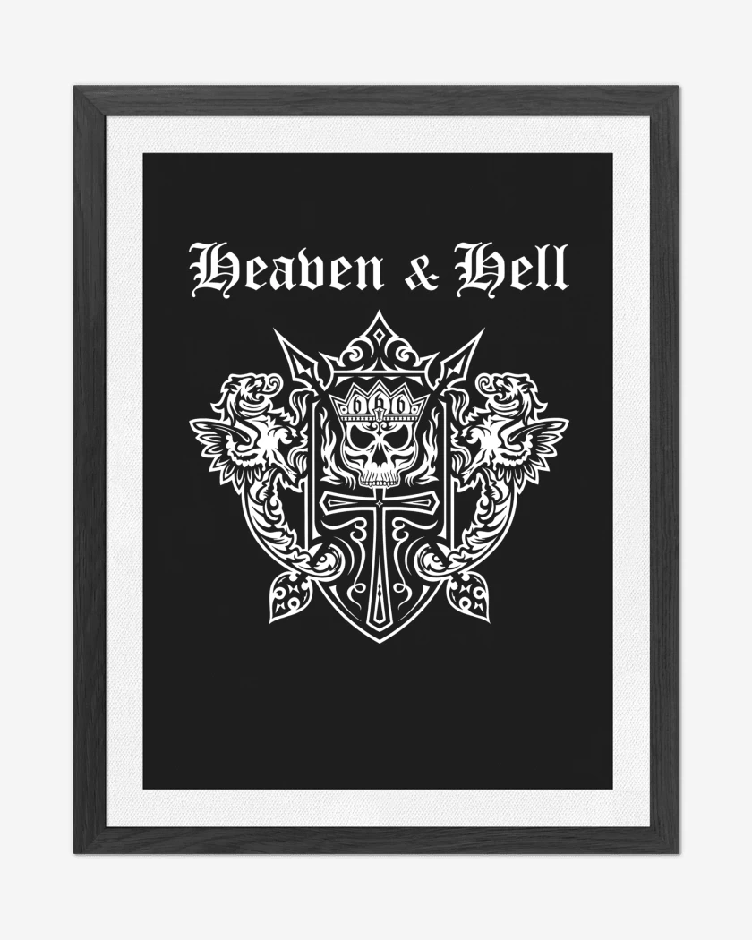 Cuadro decorativo Negro de Heaven & Hell Logo B