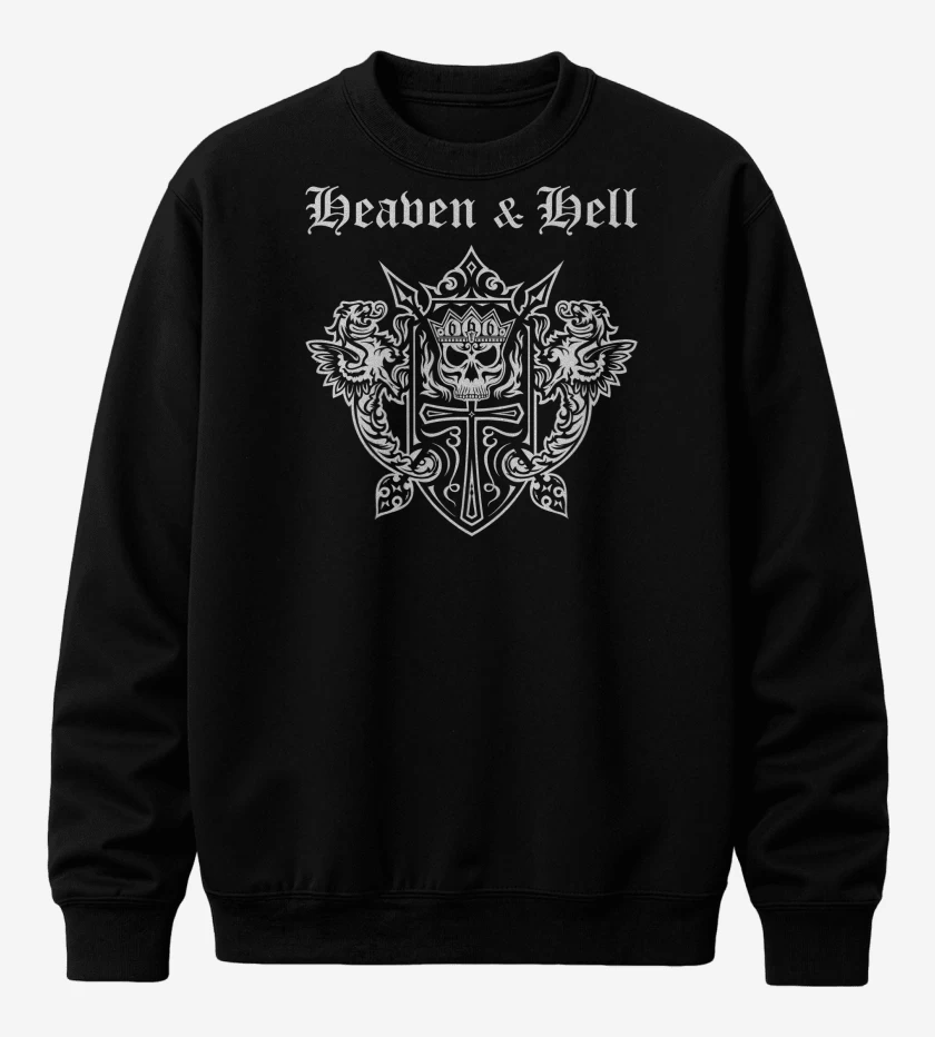 Poleron polo Negro de Heaven & Hell Logo B