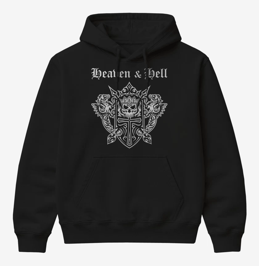 Poleron Canguro básico Negro de Heaven & Hell Logo B